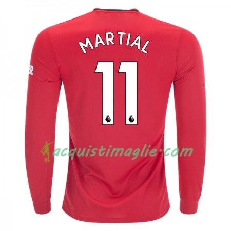 Divisa di Calcio Manchester United Anthony Martial 11 Prima 2019/2020 Manica Lunga